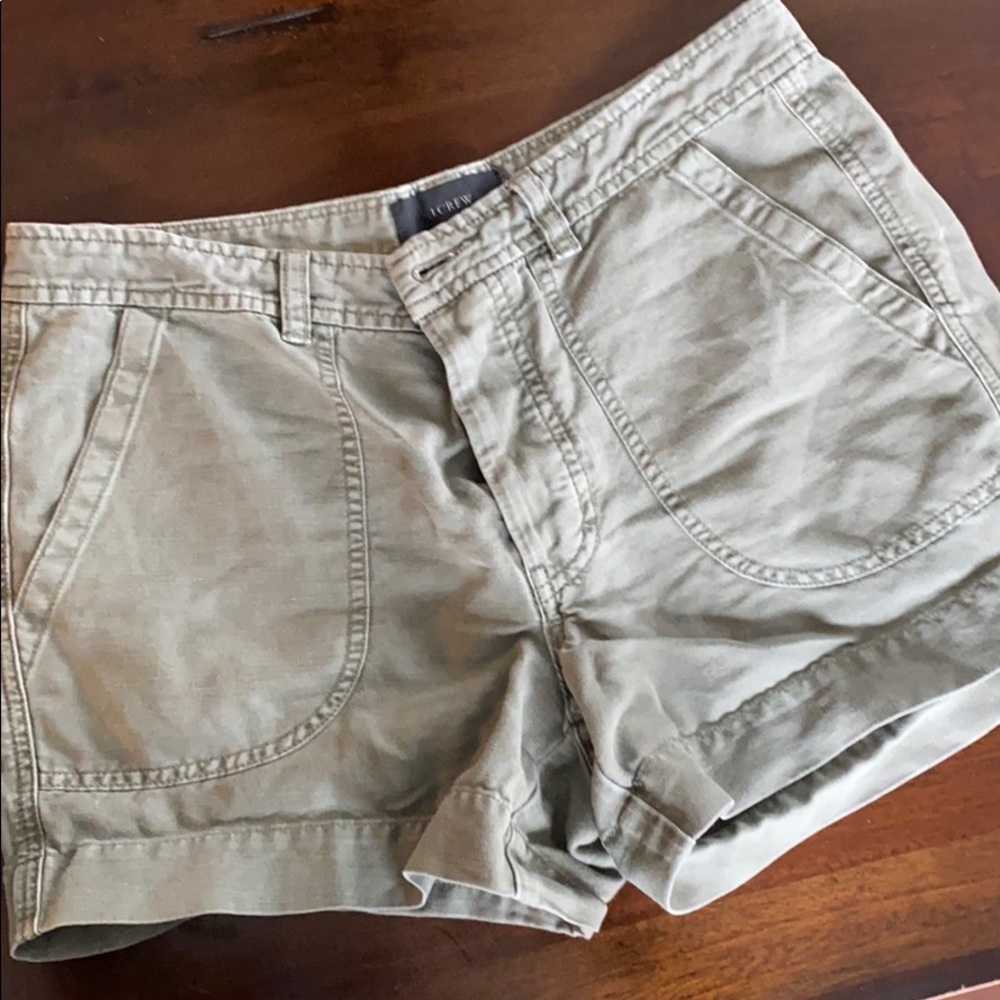 J. Crew army green cargo short 4